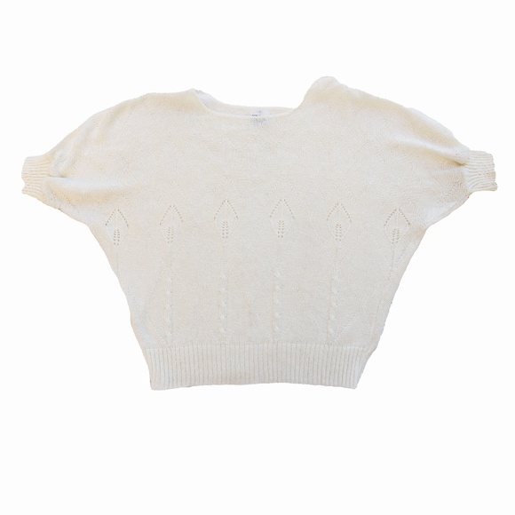 Vintage Cream White Short Sleeved Knit - Picture 2 of 15